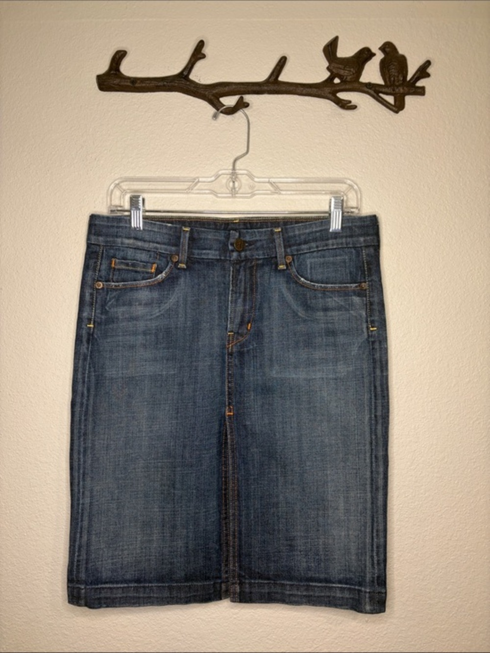 Citizens of Humanity ‘Sophia’ #300 stretch denim mini skirt front slit 28